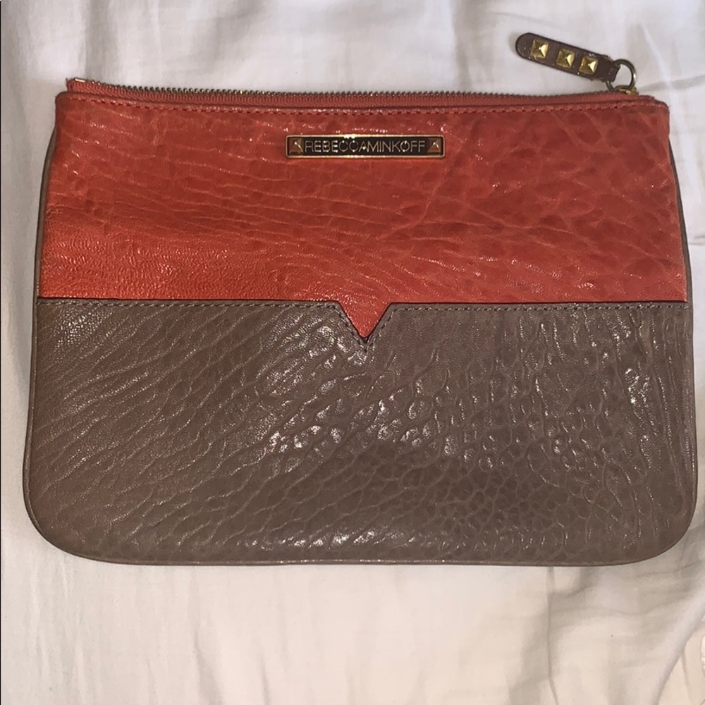 Rebecca Minkoff leather pouch clutch